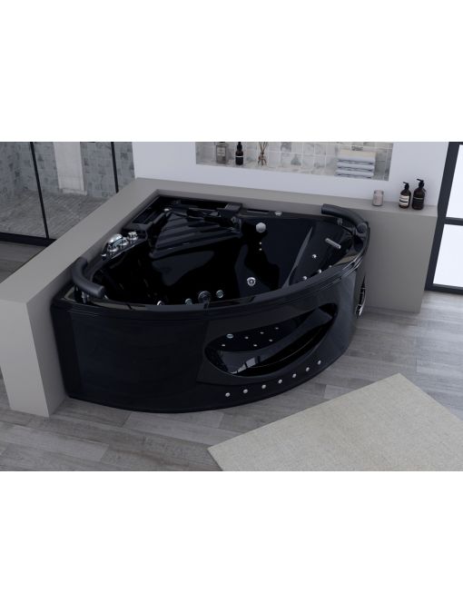 Balnéo à hublot Lisbonne Noire 34 jets