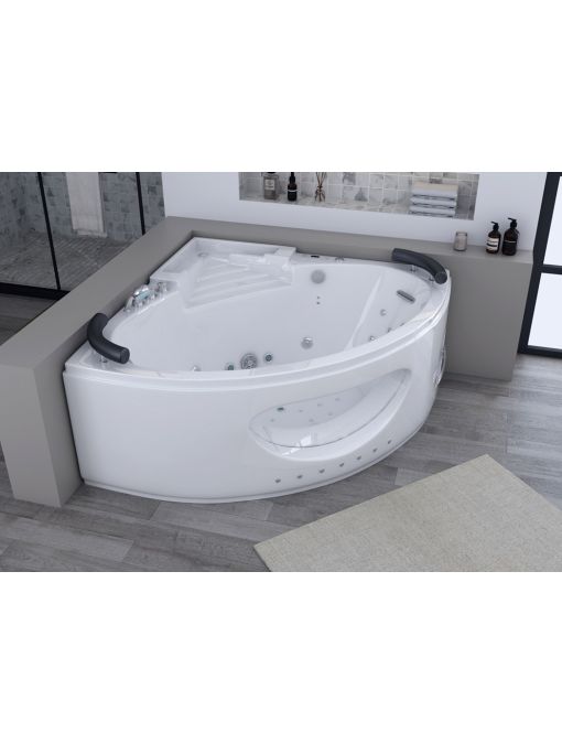 Baignoire d'angle balnéo Lisbonne 34 jets