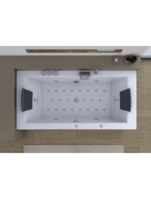 Vue intérieure baignoire London S 22 jets