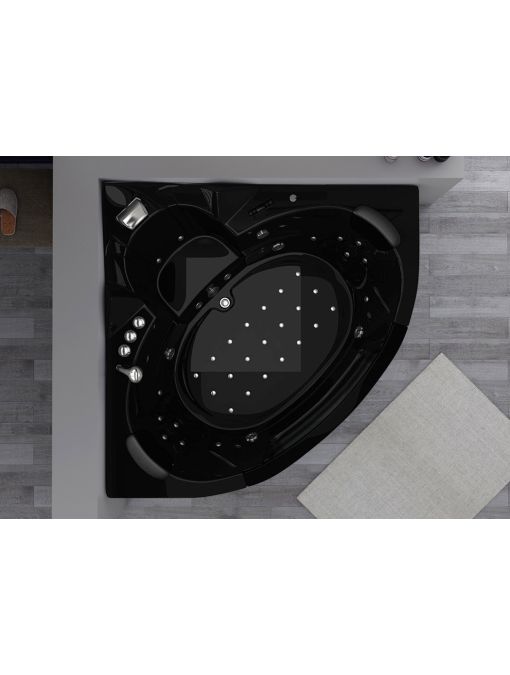 Vue intérieure Baignoire 39 jets de massage Maeva Black