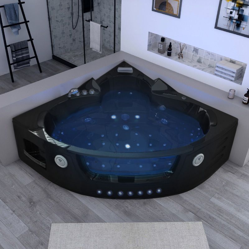 Baignoire balnéo Manhattan Black 38 jets biplace