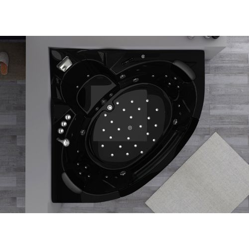 Baignoire balnéo Manhattan Black 38 jets biplace
