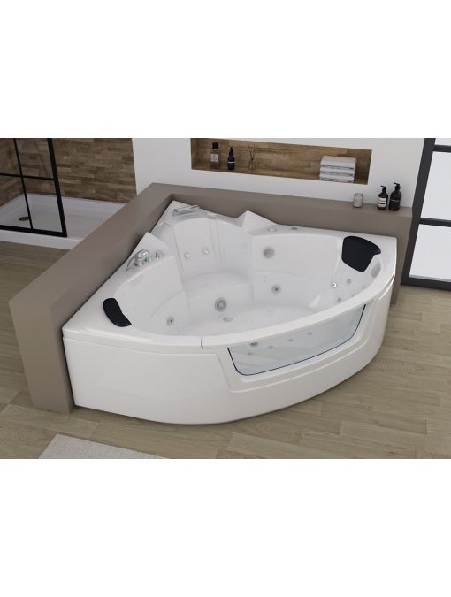 Baignoire balnéo d'angle Manhattan-S 26 jets
