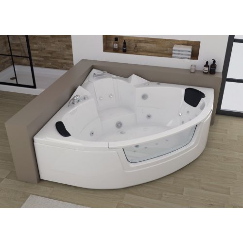 Baignoire balnéo d'angle 2 places Manhattan-S 26 jets Whirlpool