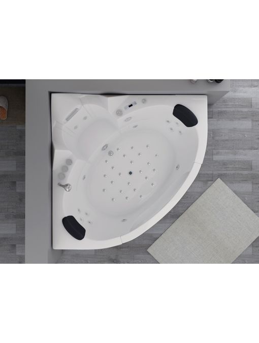Baignoire balneo 2 personnes avec place en angle