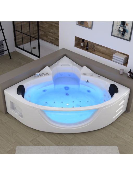 Baignoire balneo d'angle 2 places Seattle-S 26 jets