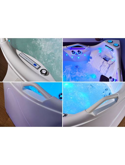 Détails Baignoire balnéo angle Love story 42 jets