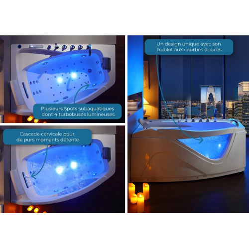 Baignoire balnéo D-Bornéo 42 jets