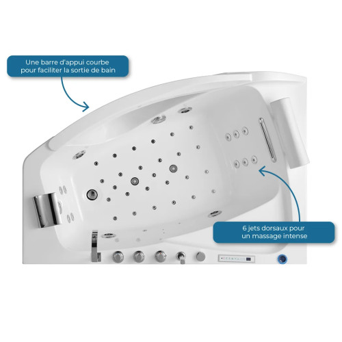 Baignoire balnéo D-Bornéo 42 jets