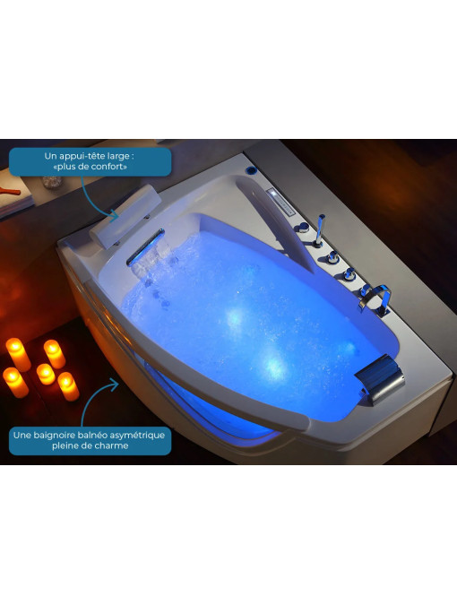 Baignoire balnéo solo D-Bornéo 42 jets Whirlpool