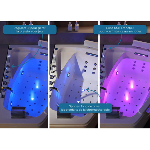 Baignoire balnéo G-Borneo 42 jets