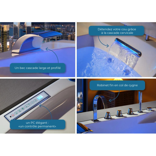 Baignoire balnéo G-Borneo 42 jets