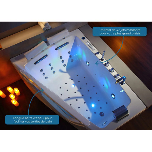 Baignoire au design moderne pour massage en duo 