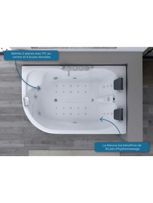 Vue intérieure Baignoire balnéo G-Mauna-Loa 30 jets Whirlpool