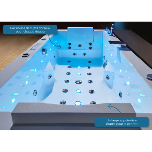 Baignoire balnéo 2 places Hanoi 40 jets