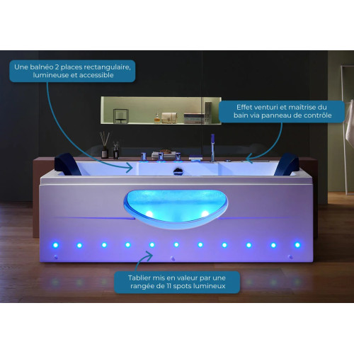 Baignoire balnéo Twister 32 jets pour votre salle de bain
