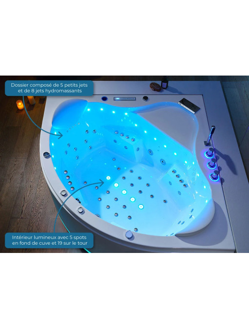 Baignoire balnéo Vesuve 81 jets massants