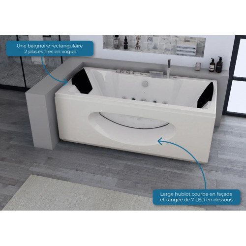 Baignoire balneo 2 places pour votre salle de bain