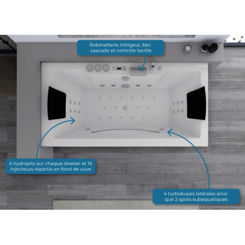 Baignoire balneo 2 places pour votre salle de bain