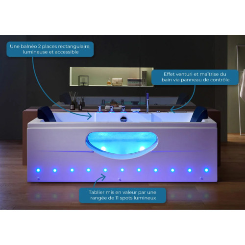 Baignoire balnéo Twister 32 jets pour votre salle de bain