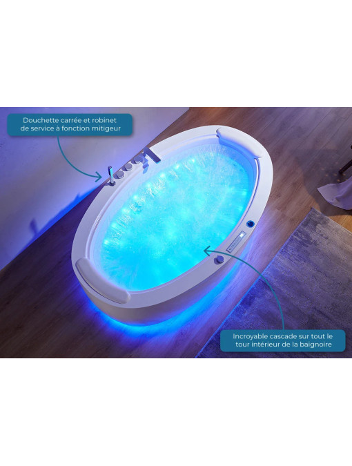 Baignoire design balnéo ovale Andaman 41 jets