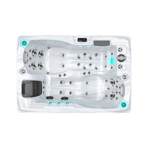 SPA 2 places Romantic Silver White Marble jupe grise 46 jets