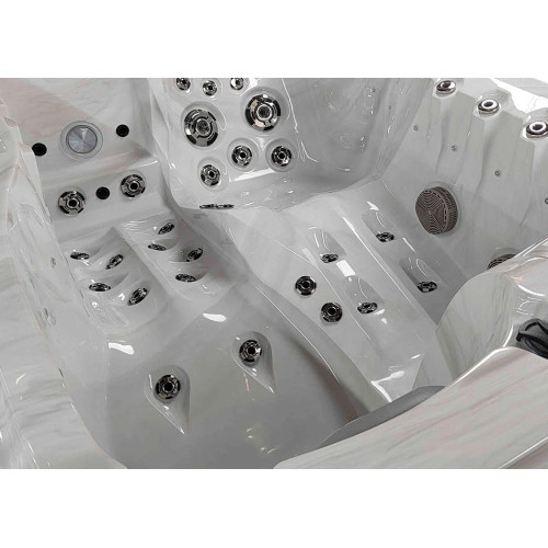 SPA 2 places Romantic Silver White Marble jupe grise 46 jets
