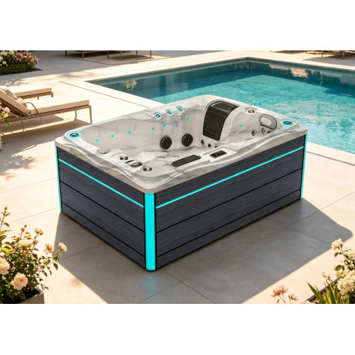 SPA 2 places Romantic Silver White Marble jupe grise 46 jets