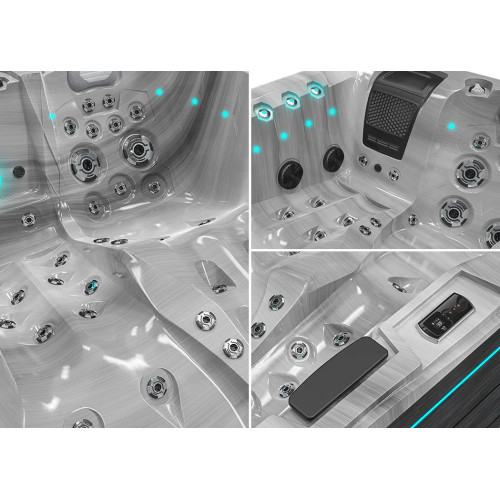 SPA design 2 places Romantic Odyssey Gris 46 jets