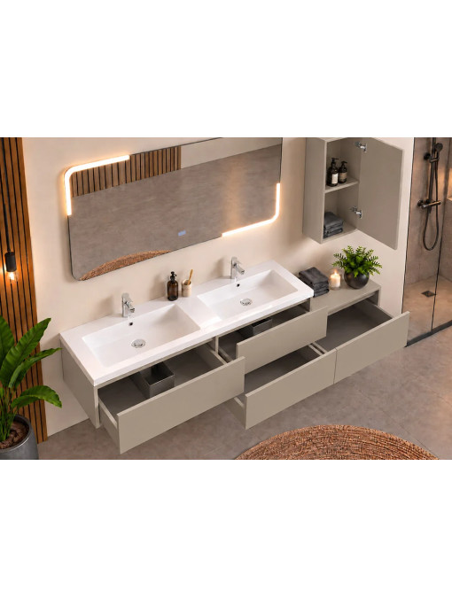 Rangements Meuble de salle de bain BELLISSIMO Gris Anthracite