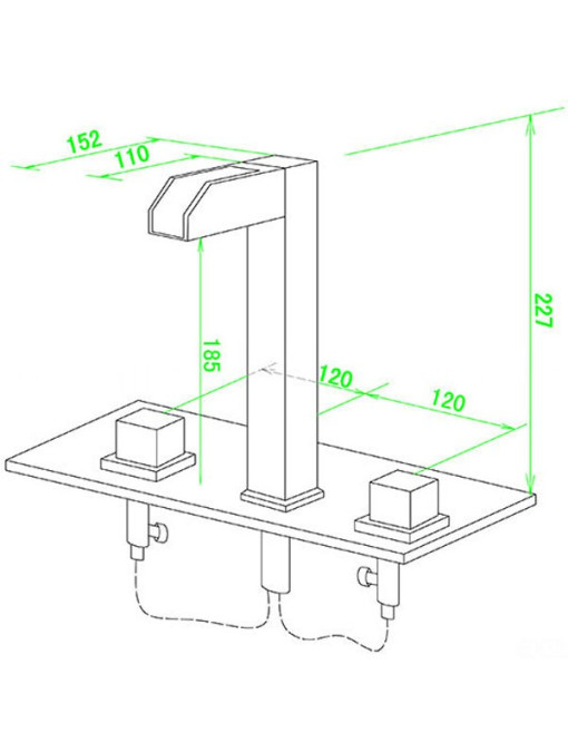 Dimensions mélangeur SDLPT02