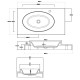 Plan du plan vasque à suspendre SDPW13-B