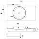 plan technique du plan vasque SDPW13-C