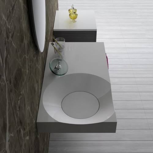 Plan vasque design avec porte-serviette SDPW13-E