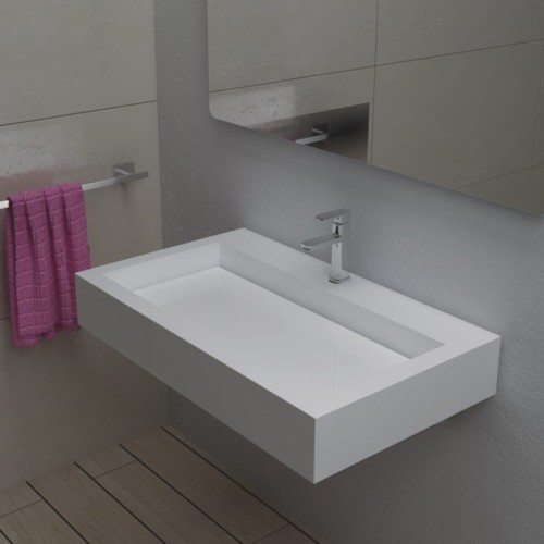 Simple vasque suspendue en solid surface SDPW17