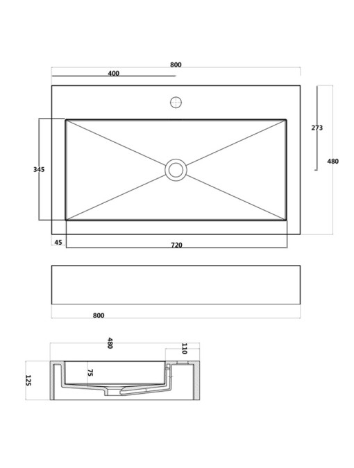 Schéma  plan vasque SDPW17