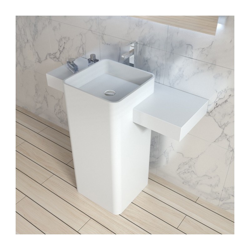 Vasque Totem De Salle De Bain Avec Tablette Vasque Totem Blanche Sdpw31