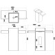 Plans schématiques de la vasque totem SDPW31