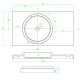 SDPW46 plan coté du plan vasque avec vasque ronde à rebords