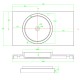 SDPW46 plan coté du plan vasque avec vasque ronde à rebords