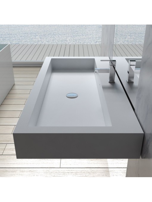 Large vasque murale SDPW83 avec bonde push&up
