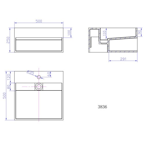 Grand lave-main pratique SDWD3836 