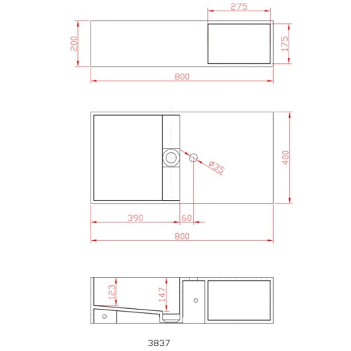 Beau lave-main avec rangement SDWD3837