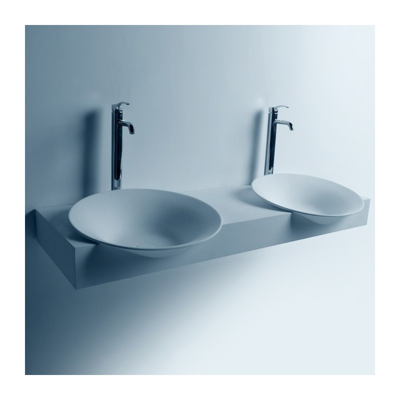Double plan vasque à suspendre avec vasques rondes SDWD3888