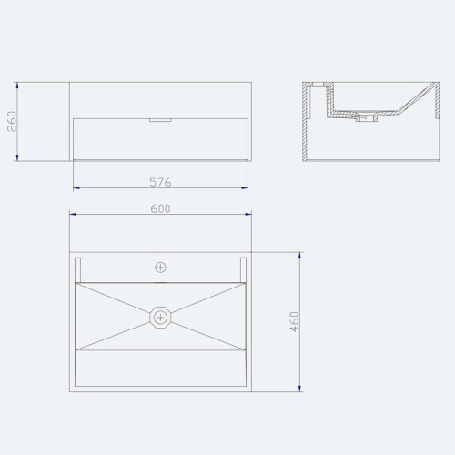 Lave-main avec espace de rangement SDWD38159