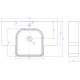 Dimensions du plan vasque SDWD38187