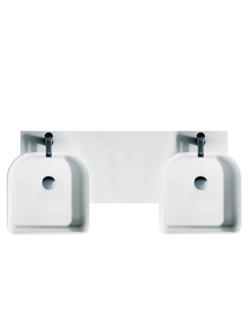 Double plan vasque SDWD38190 équipé de bondes push&up