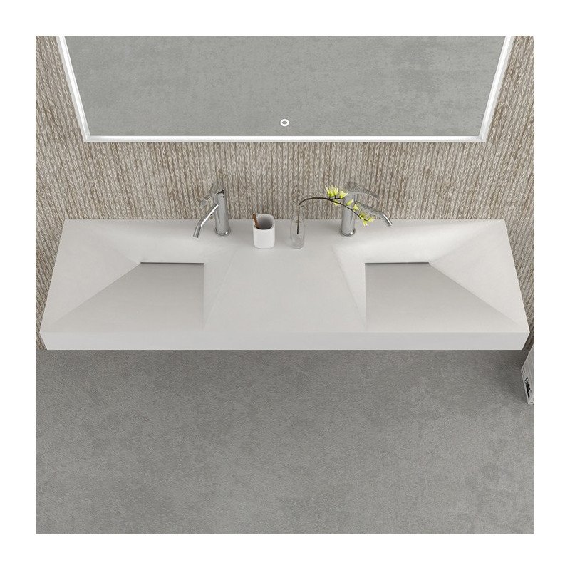 Double plan vasque solid surface : SDWD38429