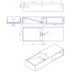 Plan et coupe du lave main SDWD38228 