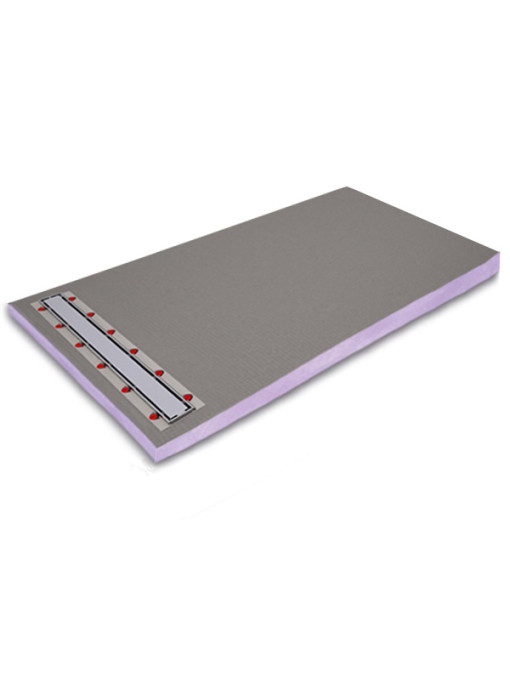 Receveur à carreler rectangulaire en polystyrène fibre de verre et mortier
